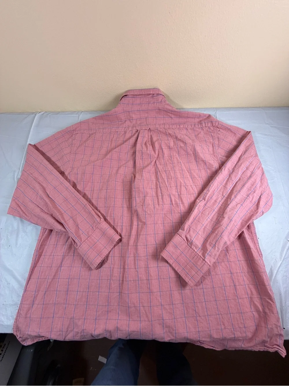 Izod‎ Pink Plaid Button-Down Shirt with Blue Windowpane